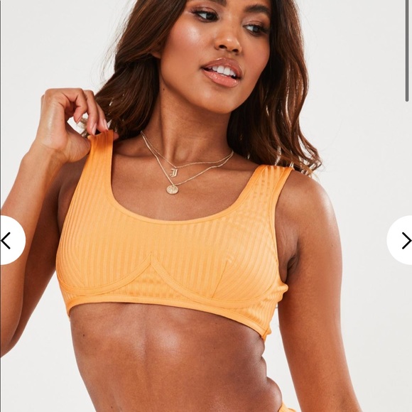 Missguided Other - Missguided orange rip bandage bikini top